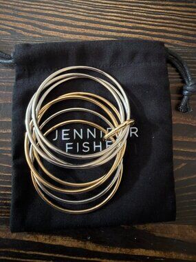 Jennifer Fisher Bangle Set - bracelets - 2 tone - BRAND NEW